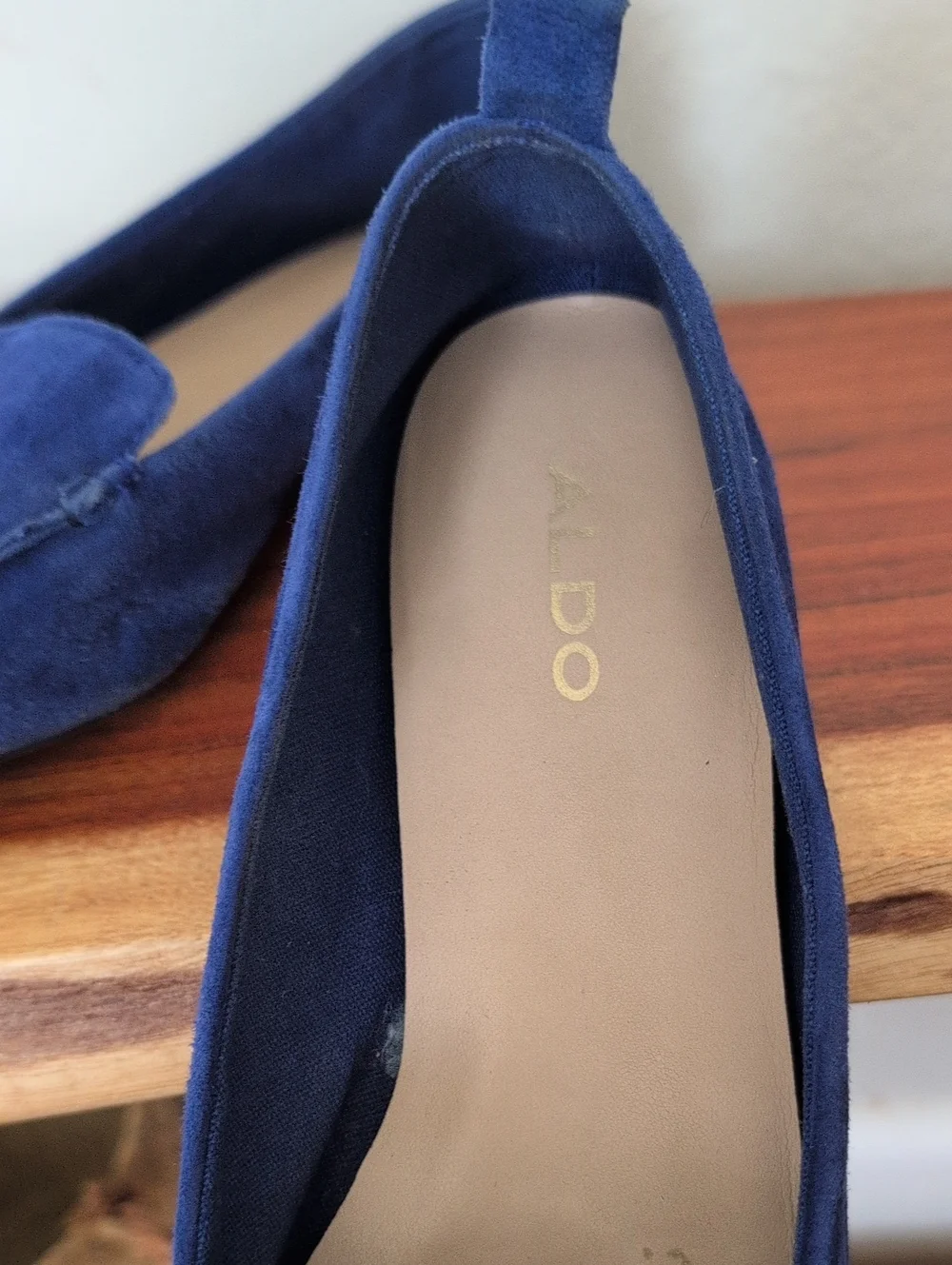 Aldo Blue Suede Loafers Size 7